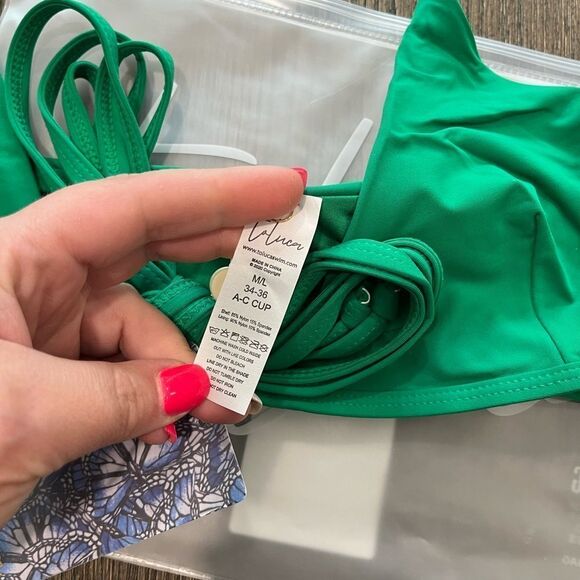 NWT Toluca Amina Bikini Top Waist Wrap Triangle Lush Size M/L - Picture 3 of 7